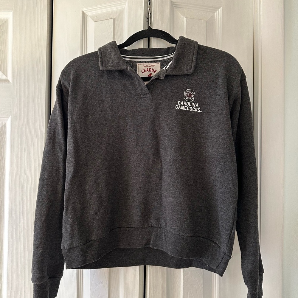 Carolina Gamecock League Women's Charcoal Pullover